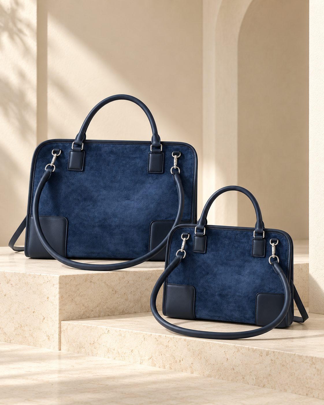 Amazona 180 — Deep Navy Suede — The Lux House feature photograph