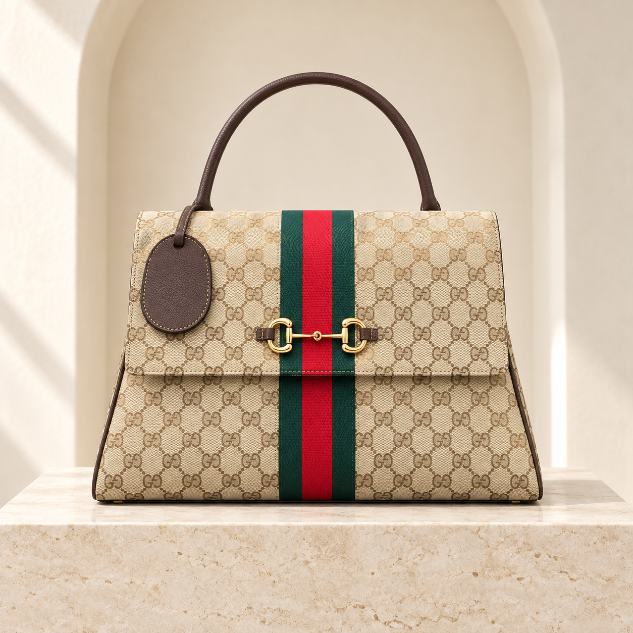 Generation Horsebit Tote - Large, GG Canvas with Web Stripe