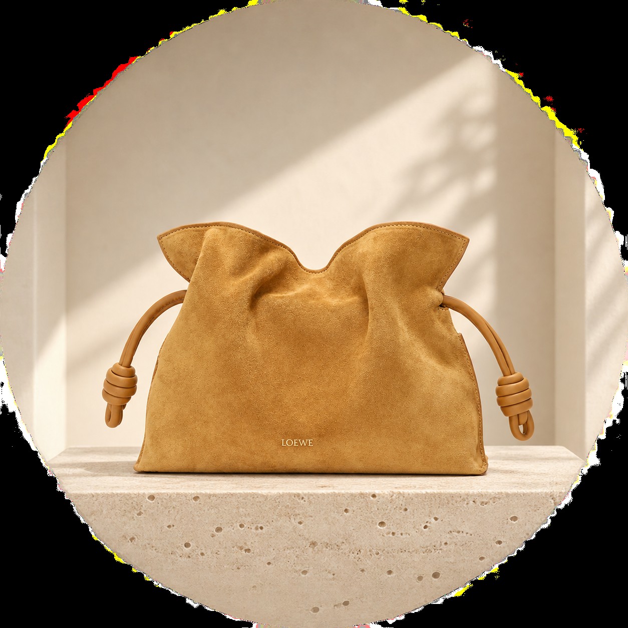 Flamenco Clutch - Medium in Warm Tan