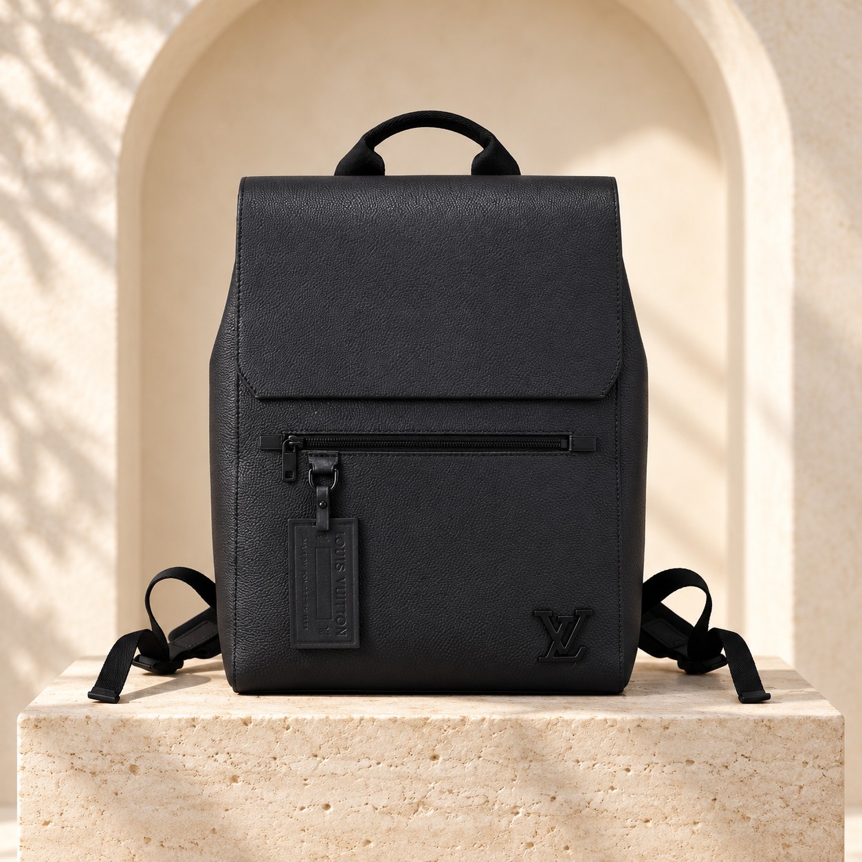 Aerogram Flap Backpack in Black