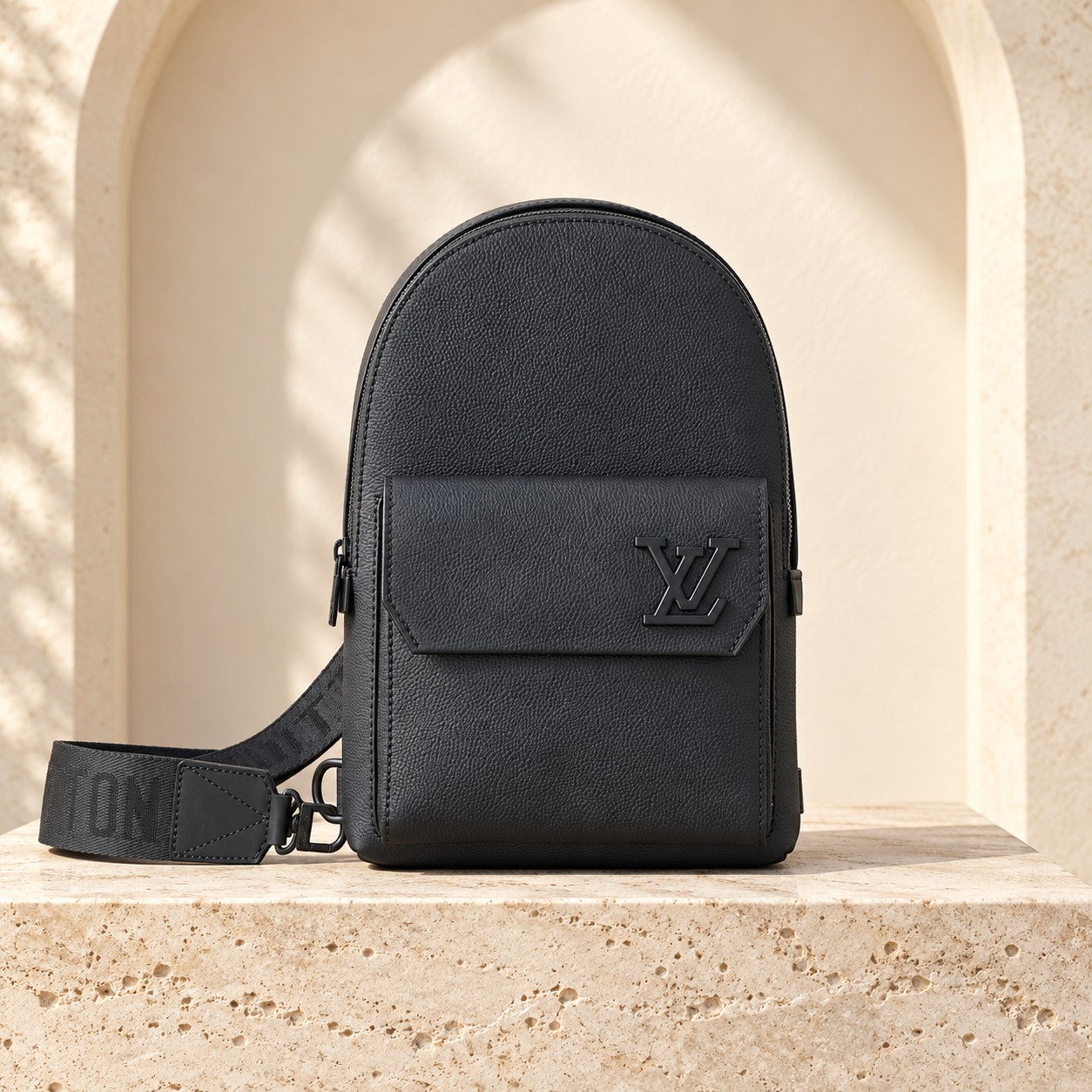Aerogram Pilot Shoulder Bag in Black