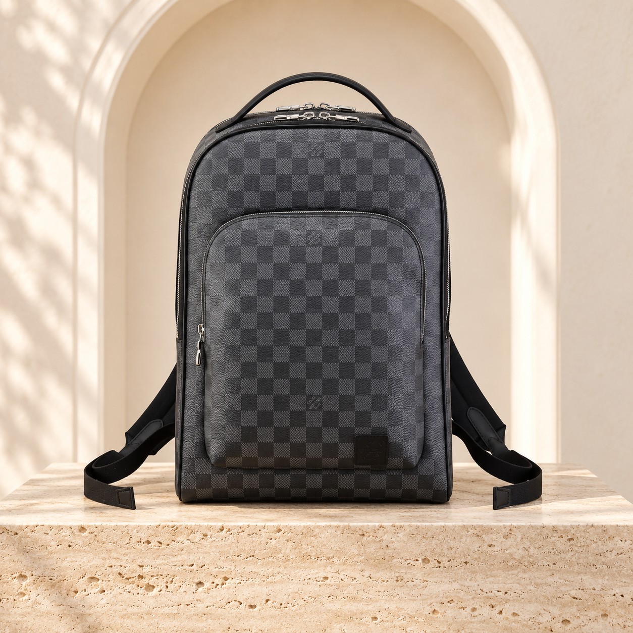 Avenue Backpack - Damier Graphite in Black / Grey