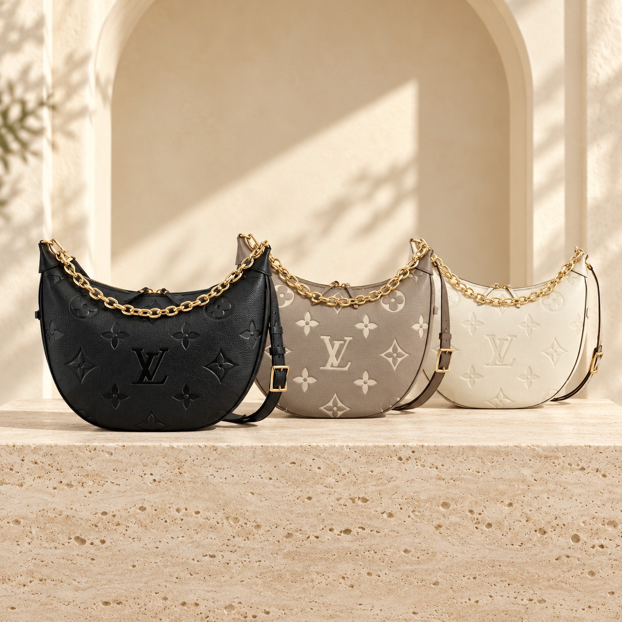 Louis Vuitton Loop Hobo Monogram Empreinte three-color collection