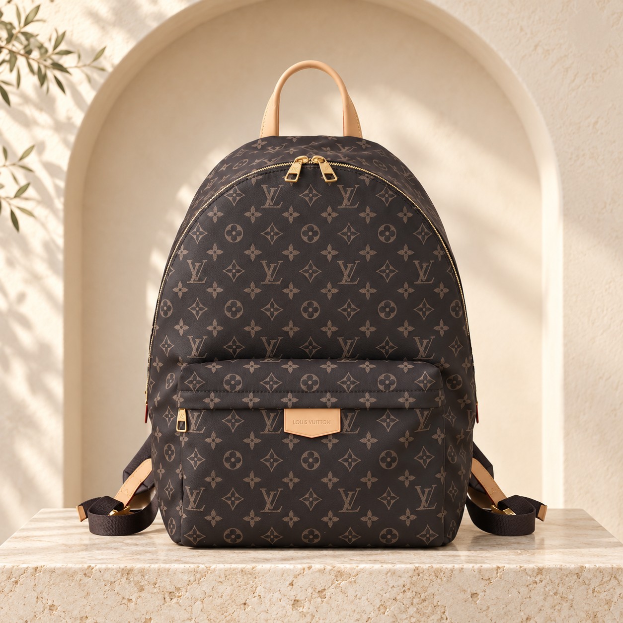 Track Backpack MM shown upright from the supplier-selected front on a warm neutral studio background