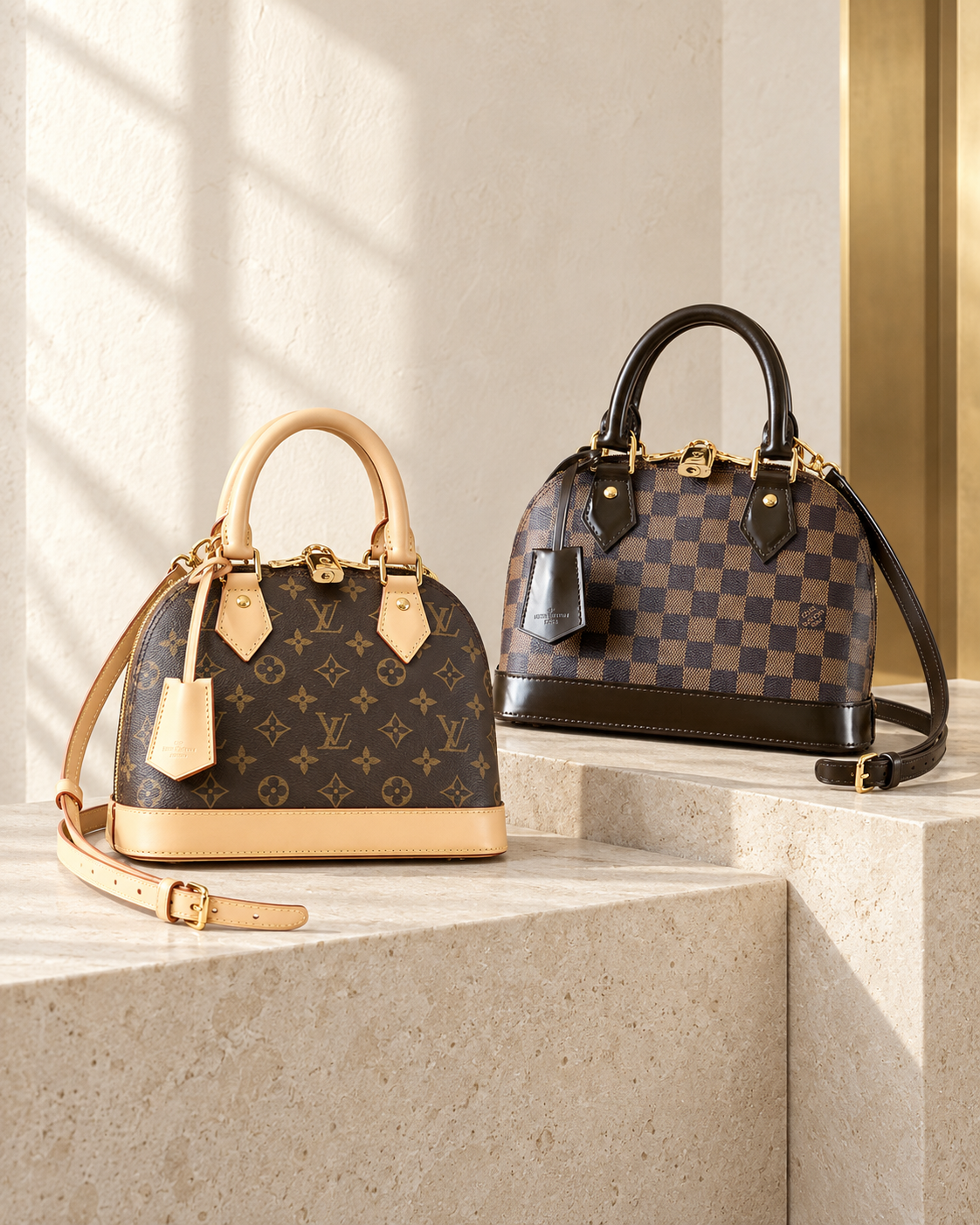 Alma BB Classic Canvas Collection in Monogram and Damier Ebene — Lux House feature image