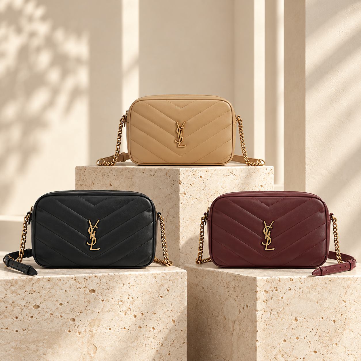 LouLou Camera Bag Collection, Quilted Lambskin and Suede Collection