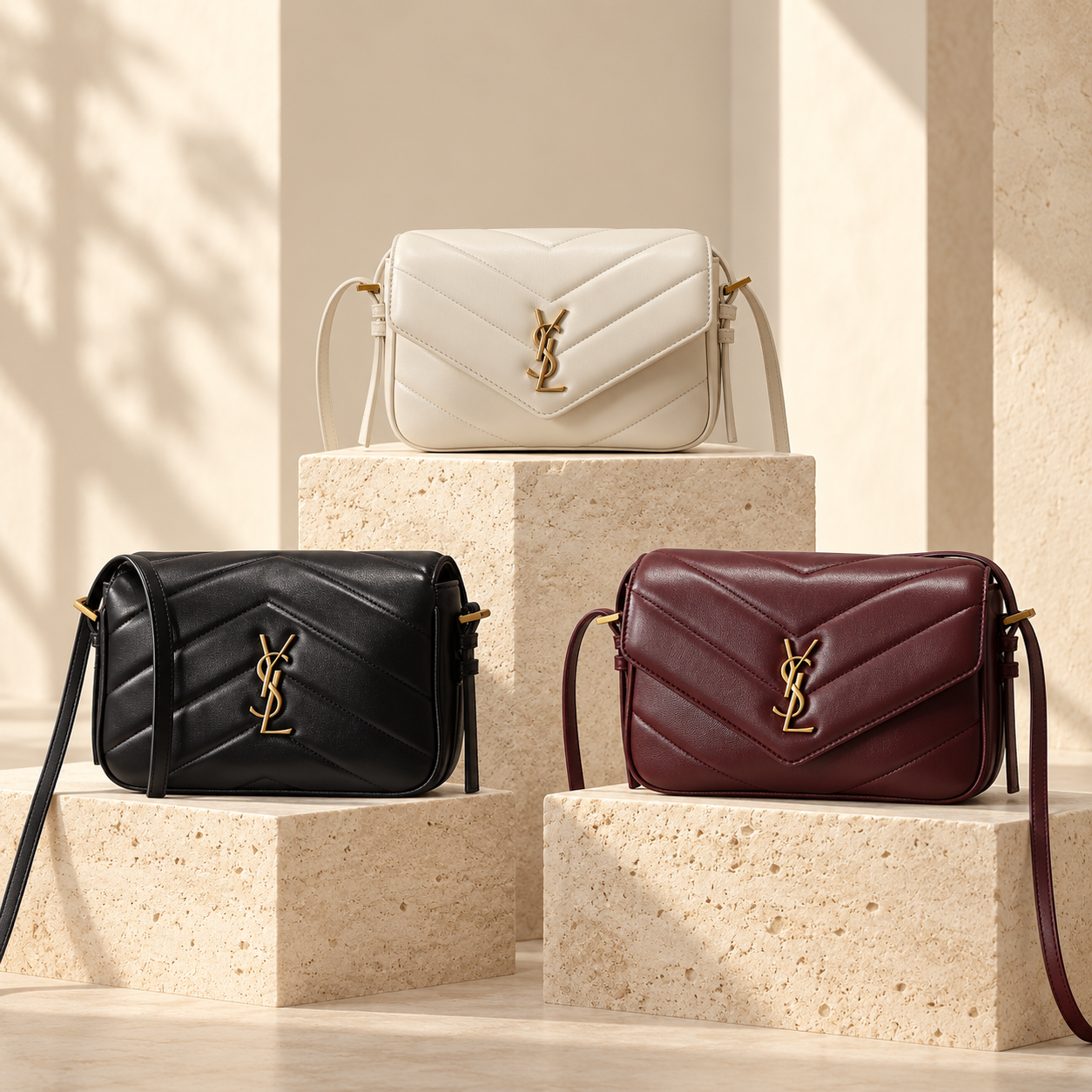 LouLou Small Camera Bag, Quilted Lambskin Color Collection