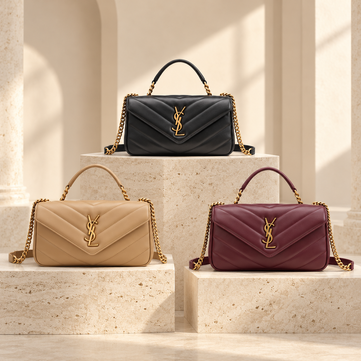 LouLou Top Handle Bag, Quilted Lambskin Color Collection