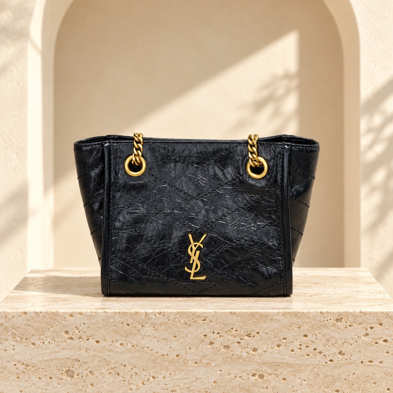 Saint Laurent Niki Mini Shopping Bag in Olive, Black, Ivory, Dark Brown, Taupe, Burgundy, and Camel Suede