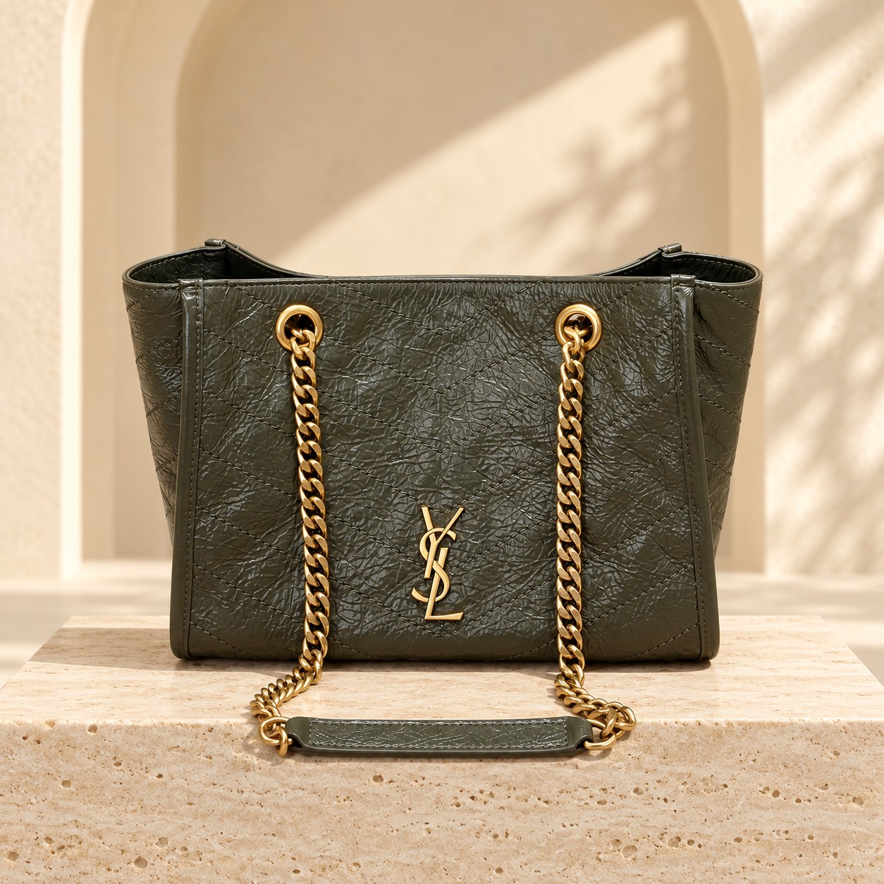 Saint Laurent Niki Small Shopping Bag in Dark Brown, Black, Ivory, Olive, Burgundy, and Camel Suede